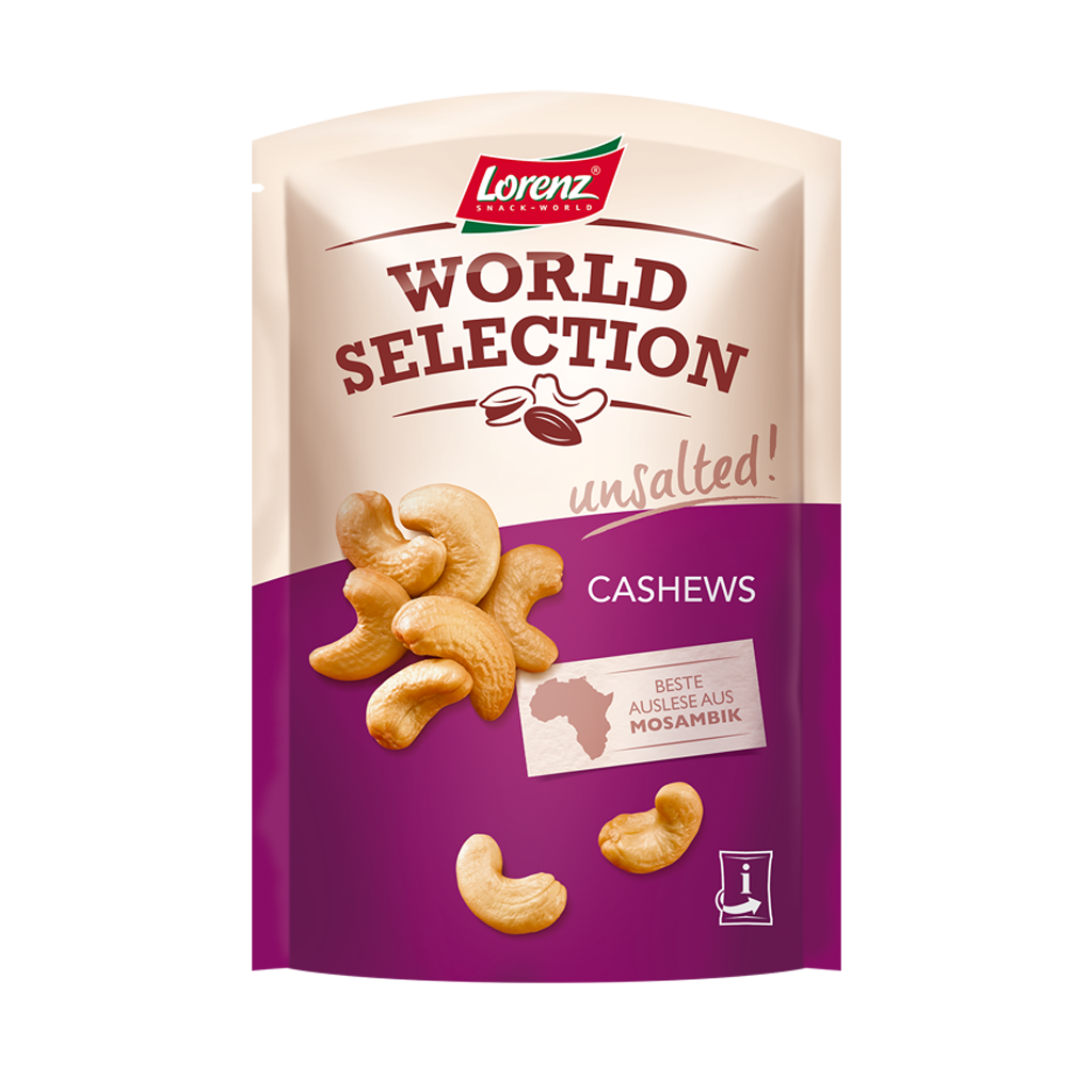 World Selection unsalted Cashews 