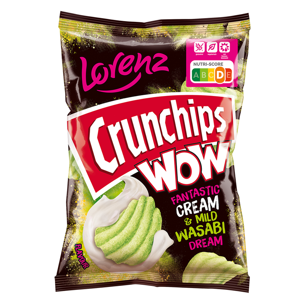 Crunchips WOW The Fantastic Cream and Mild Wasabi Dream