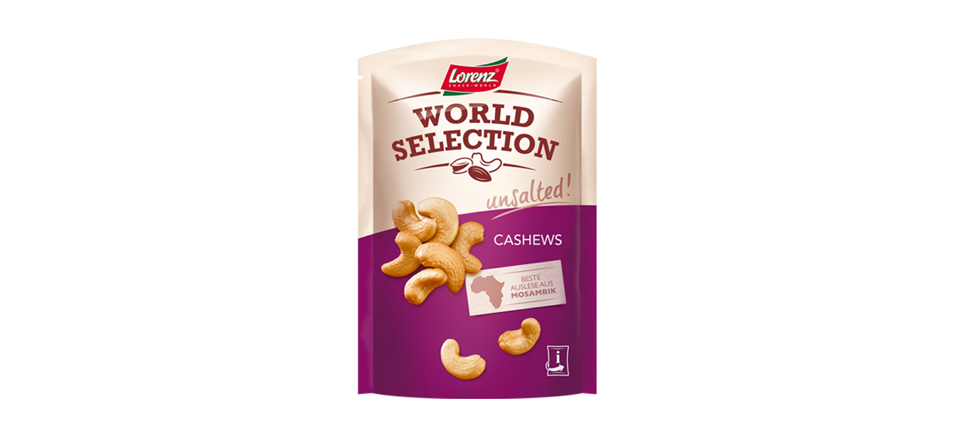 World Selection unsalted Cashews 