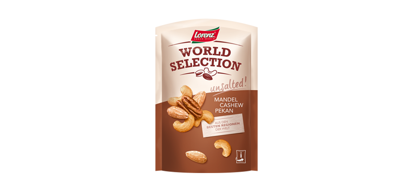 World Selection unsalted Cashew Mandel Pekan