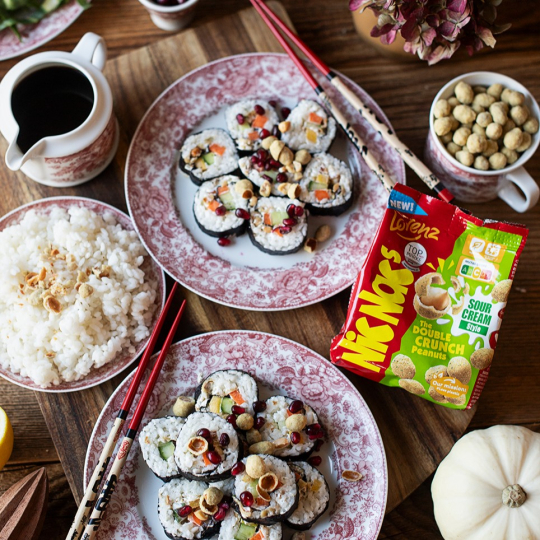 Sushi mit NicNac´s Sour Cream Crunch