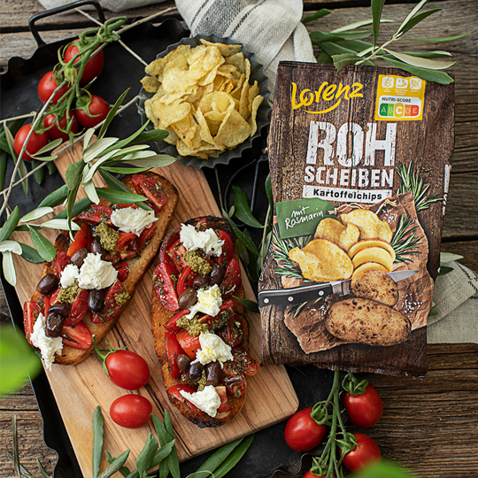 Bruschetta mit Rohscheiben